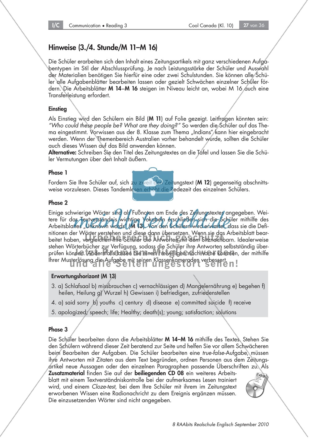 Textarbeit an Sachtexten über Kanada: Übungen zum Textverständnis + Lösungen Preview 21