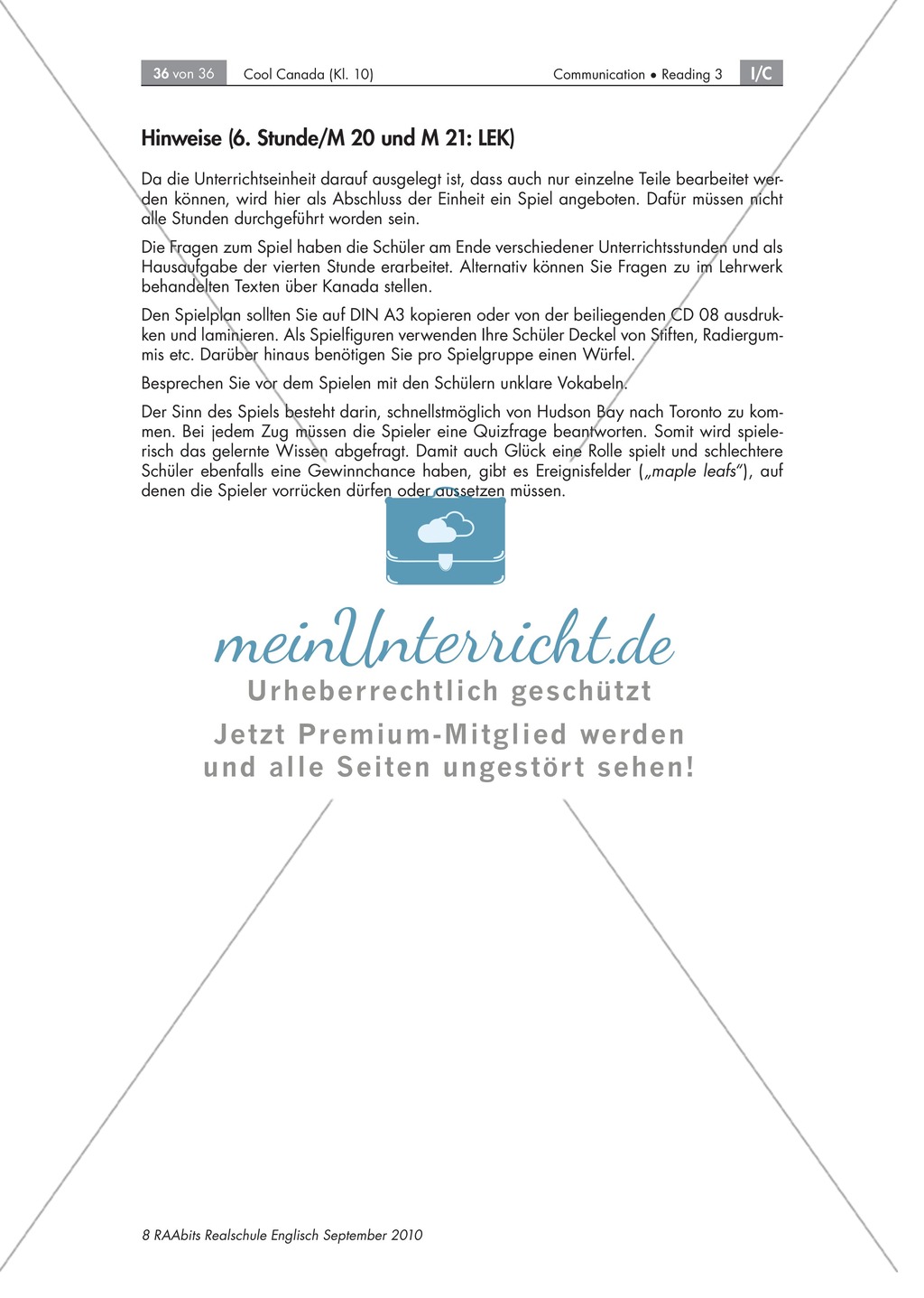 Textarbeit an Sachtexten über Kanada: Übungen zum Textverständnis + Lösungen Preview 30