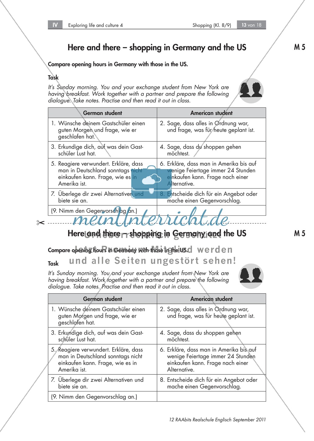 Einkaufsgewohnheiten in Großbritannien, Kanada und den USA kennenlernen : Übungen zur Lesekompetenz und Textverständnis + Kopiervorlagen Preview 8