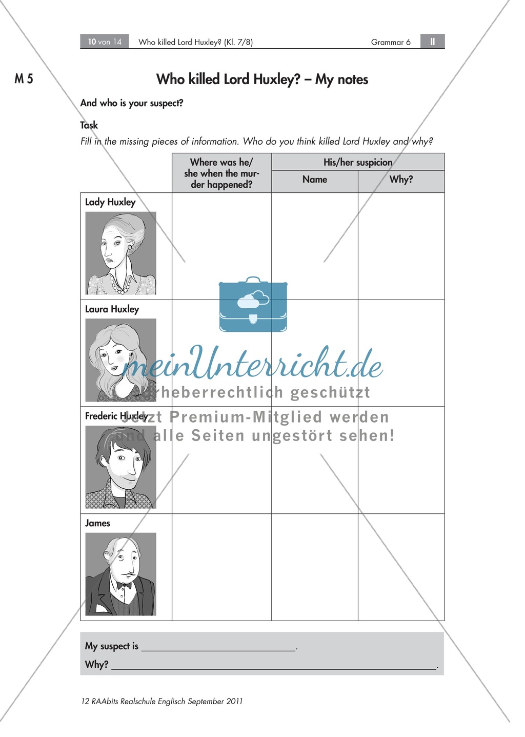 Übungen zum Simple Past und Past Perfect anhand einer Kriminalgeschichte: Hinweise + Übungen Preview 6