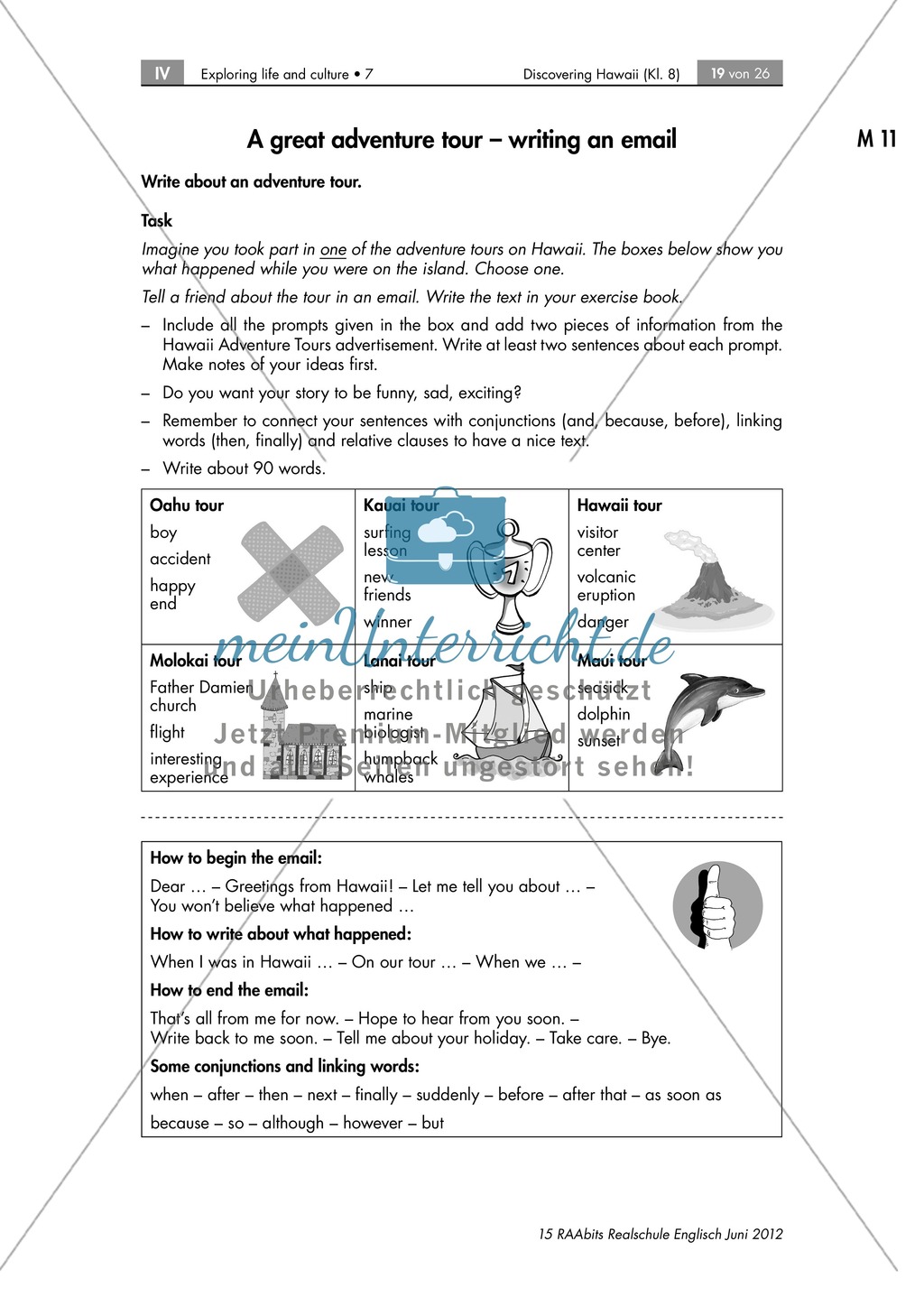 Landeskunde Hawaii anhand eines Gruppenpuzzles: Übungen + Lösungen Preview 14