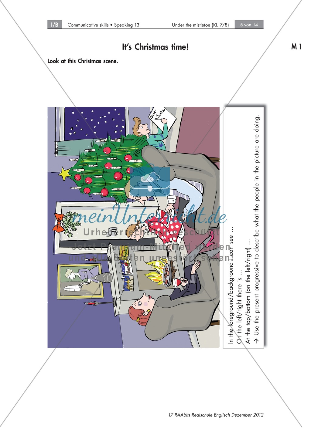 All about the mistletoe: Informationstexte zum Mistelzweig und Weihnachten. Mit Bild als Wortschatzübung, didaktischen Anmerkungen und Erwartungshorizont. Preview 1
