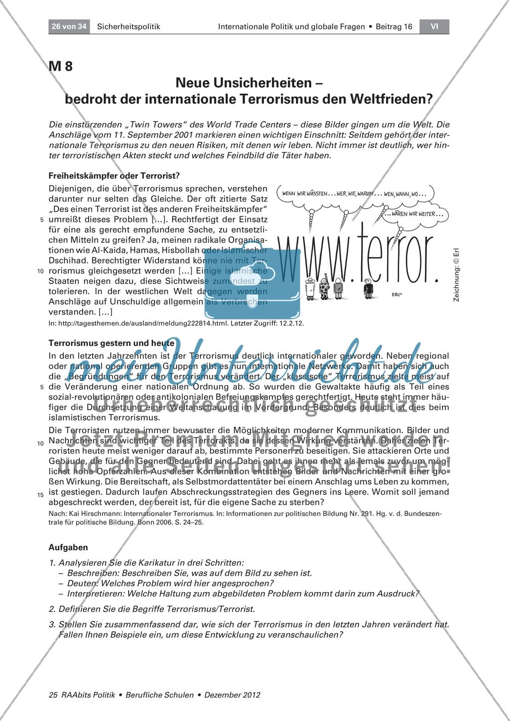Neue Unsicherheiten – der internationale Terrorismus Preview 1