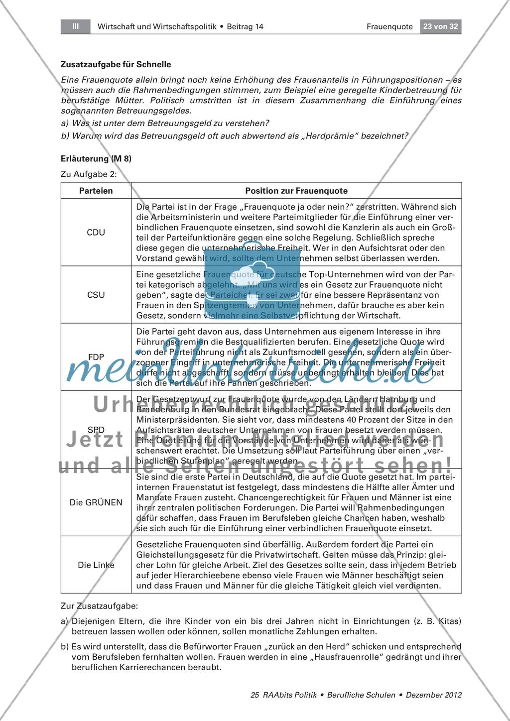 Brauchen wir eine verbindliche Frauenquote? Preview 4