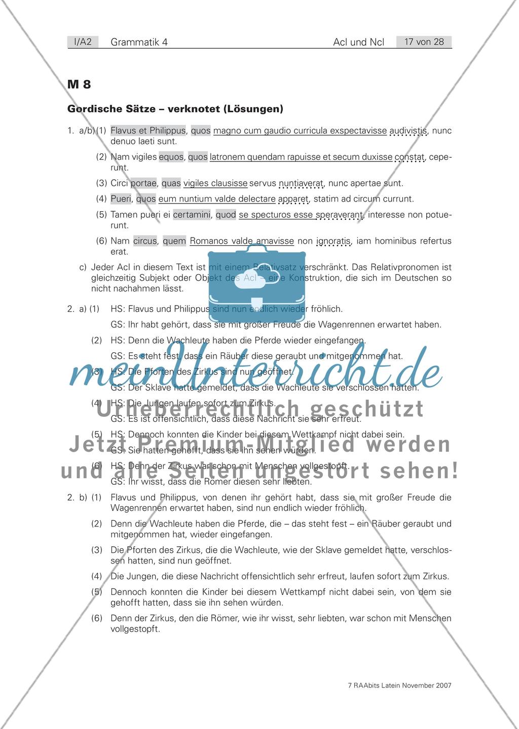Alles über den AcI (Aktiv) – Wiederholung und Übungen / Das verhinderte Wagenrennen / Der verschränkte Relativsatz Preview 11