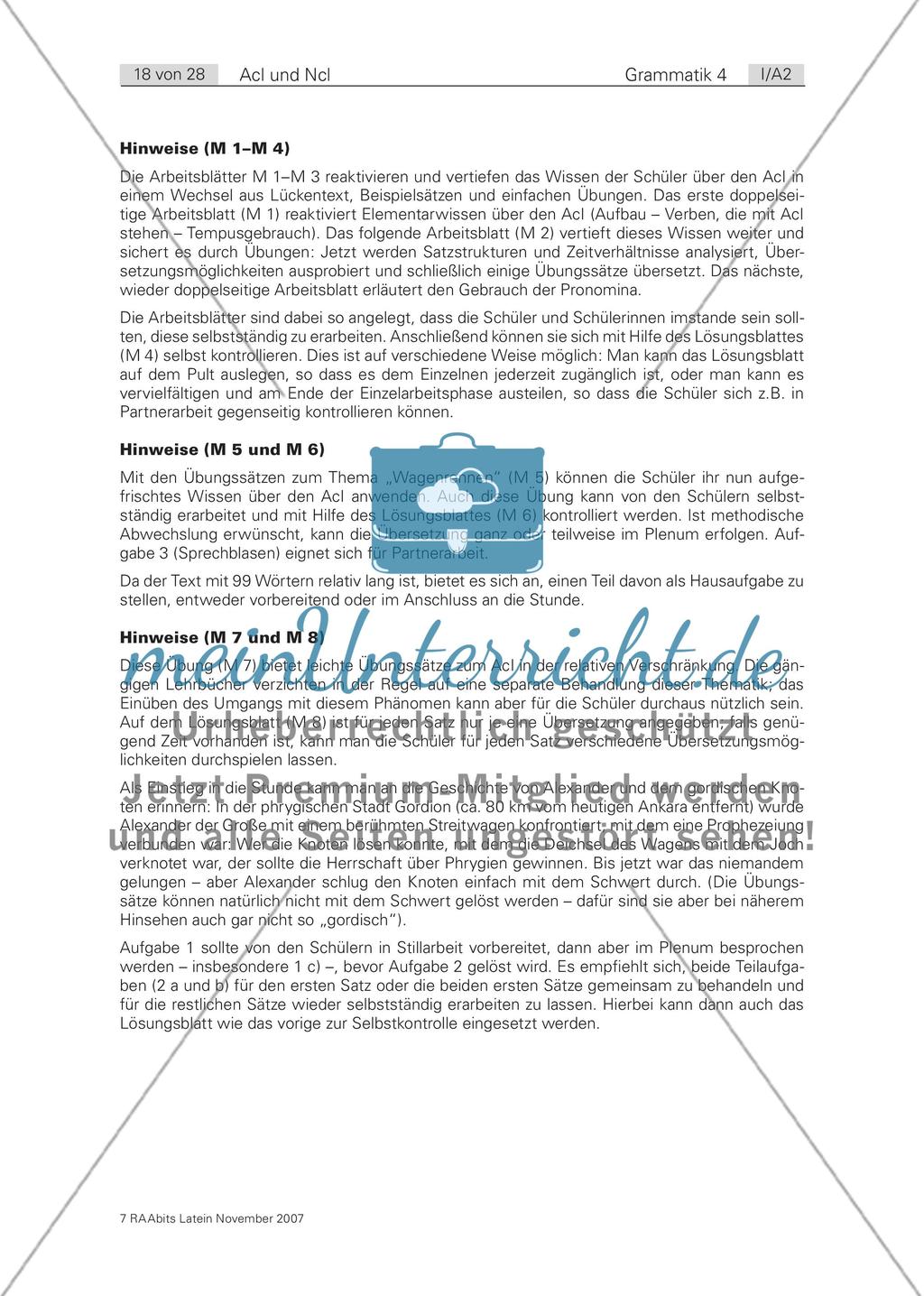 Alles über den AcI (Aktiv) – Wiederholung und Übungen / Das verhinderte Wagenrennen / Der verschränkte Relativsatz Preview 12