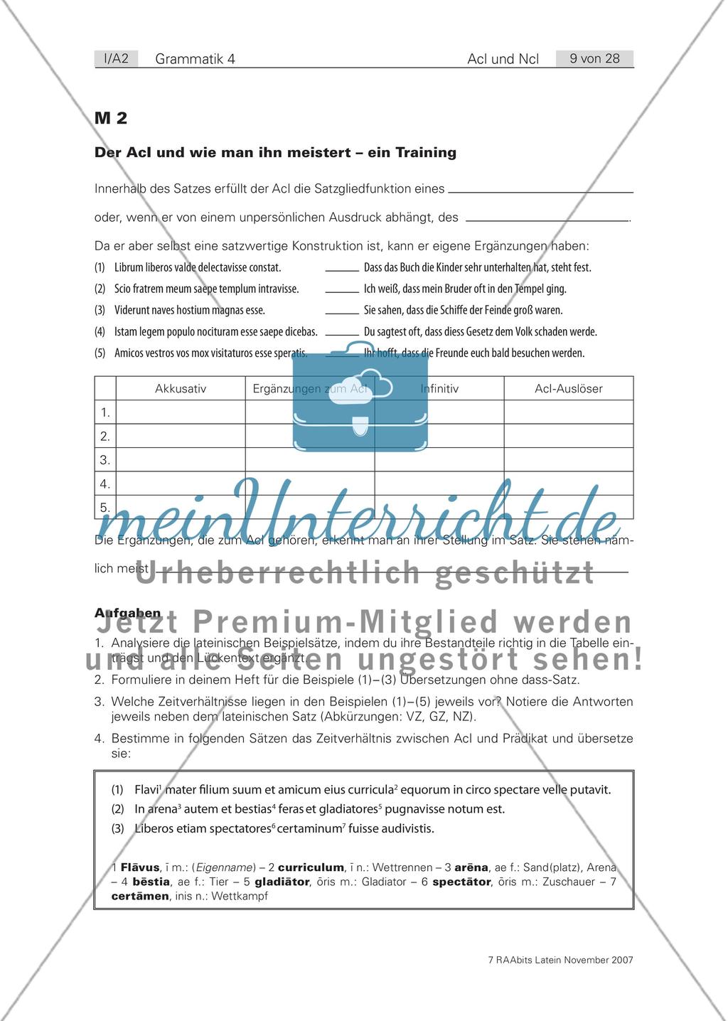 Alles über den AcI (Aktiv) – Wiederholung und Übungen / Das verhinderte Wagenrennen / Der verschränkte Relativsatz Preview 3