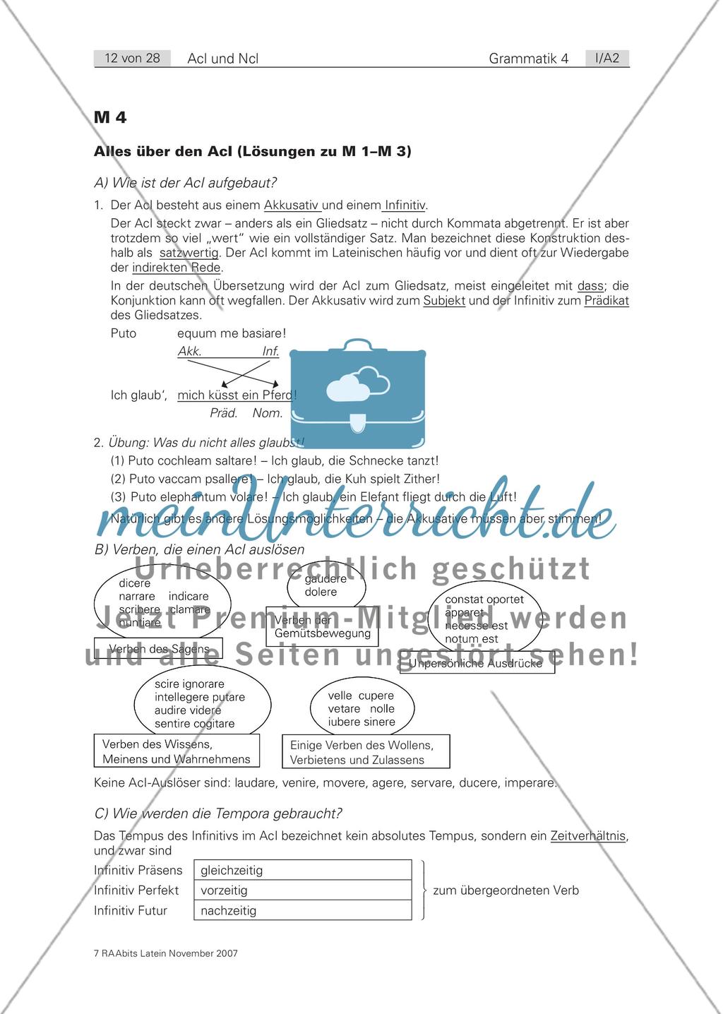 Alles über den AcI (Aktiv) – Wiederholung und Übungen / Das verhinderte Wagenrennen / Der verschränkte Relativsatz Preview 6