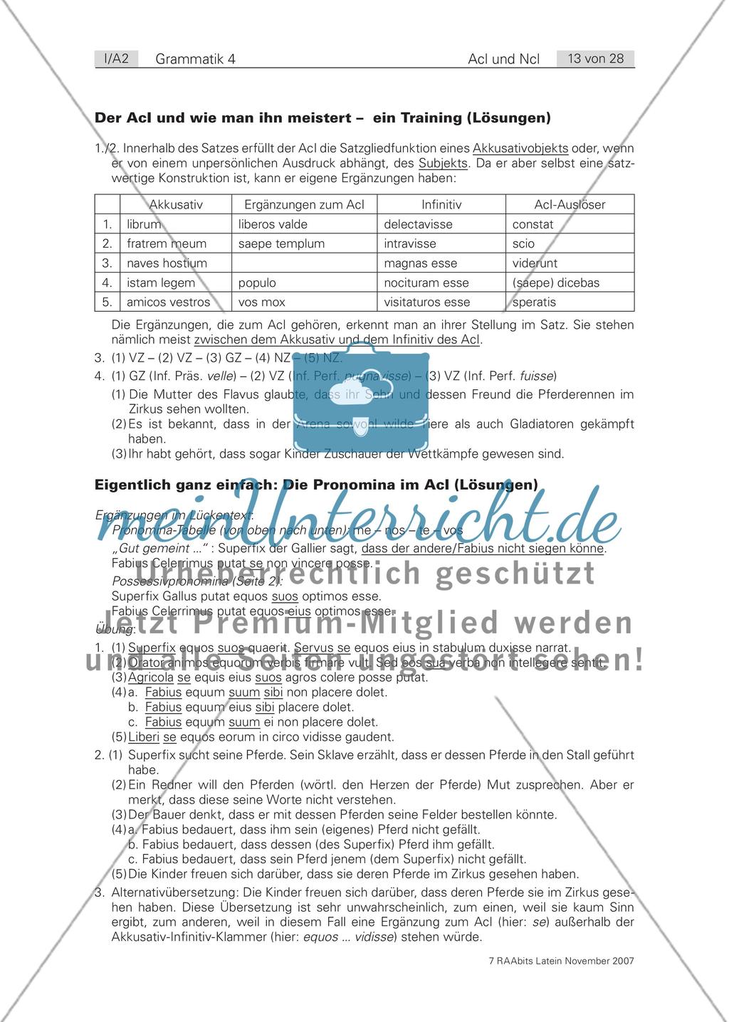 Alles über den AcI (Aktiv) – Wiederholung und Übungen / Das verhinderte Wagenrennen / Der verschränkte Relativsatz Preview 7