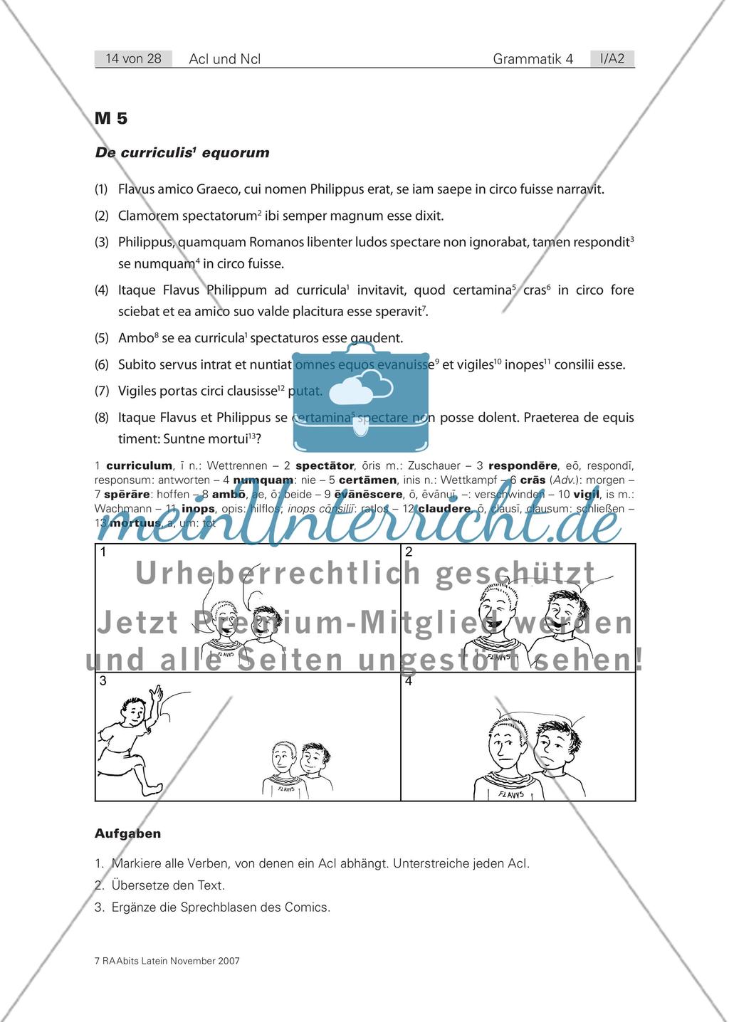 Alles über den AcI (Aktiv) – Wiederholung und Übungen / Das verhinderte Wagenrennen / Der verschränkte Relativsatz Preview 8