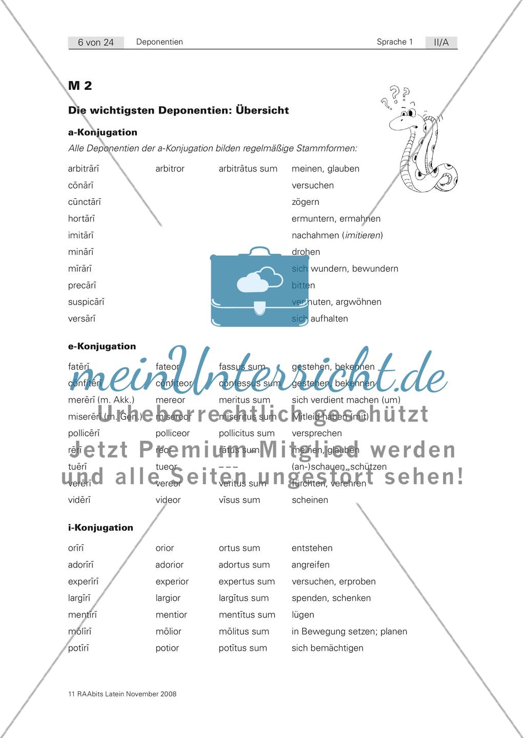 Kreuz und quer: Übungen zur Wiederholung der Deponentien Preview 2