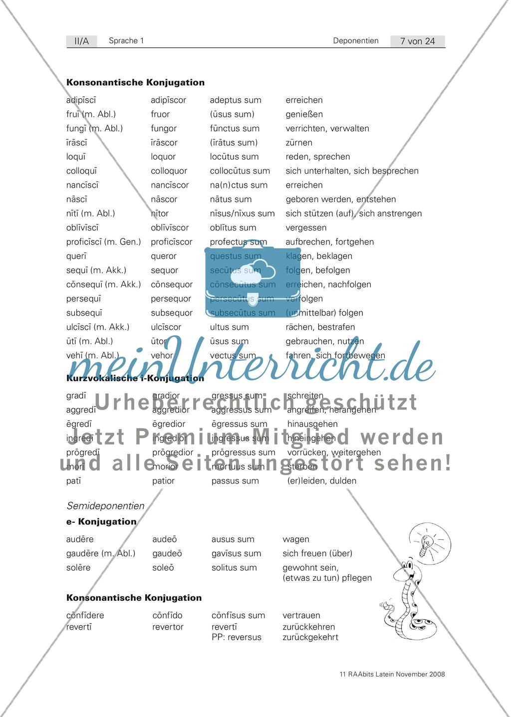 Kreuz und quer: Übungen zur Wiederholung der Deponentien Preview 3