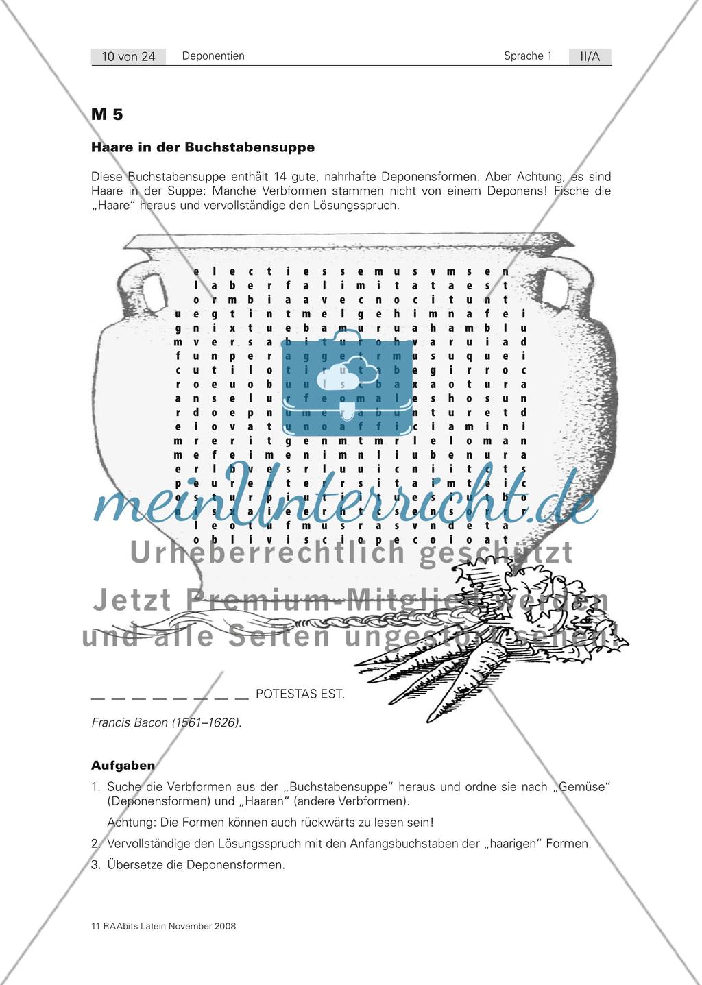 Kreuz und quer: Übungen zur Wiederholung der Deponentien Preview 6