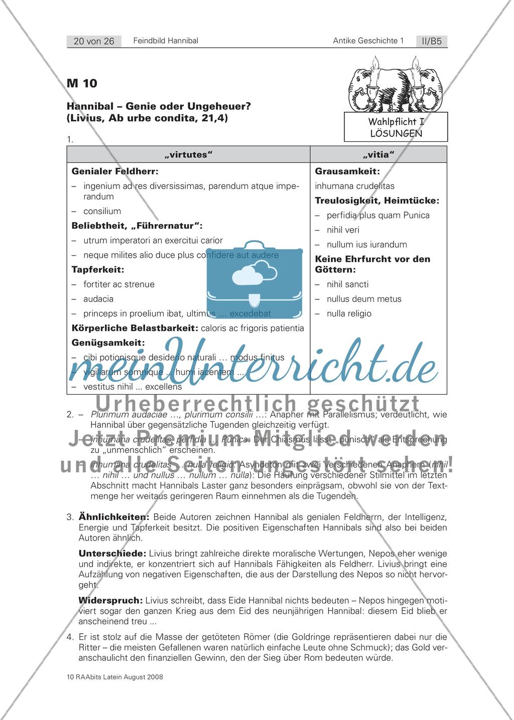 Wahlpflicht- und Zusatzaufgaben (Livius und Cassius Dio) Preview 2
