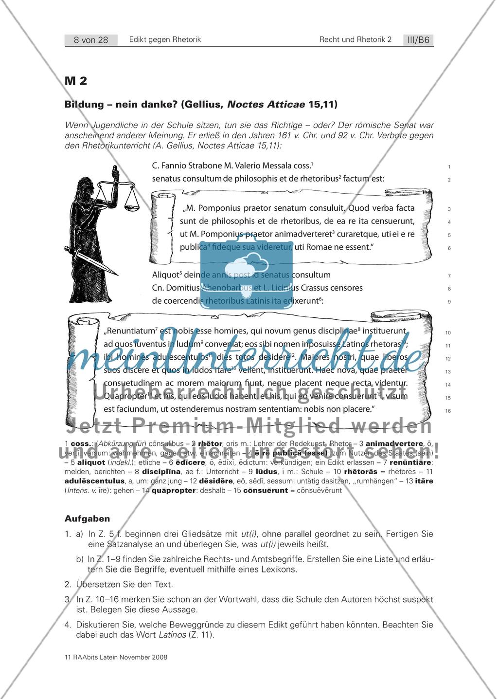 Rhetorik wird verboten! (Gellius, Noctes Atticae 15,11) Preview 2