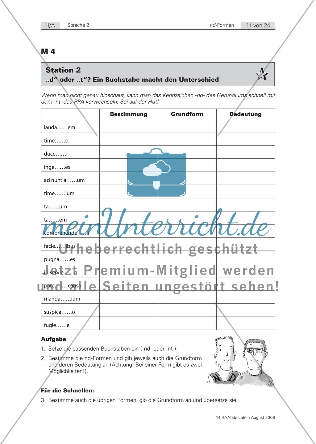 Fit in den nd-Formen! Lernzirkel zur Grammatikwiederholung Preview 11
