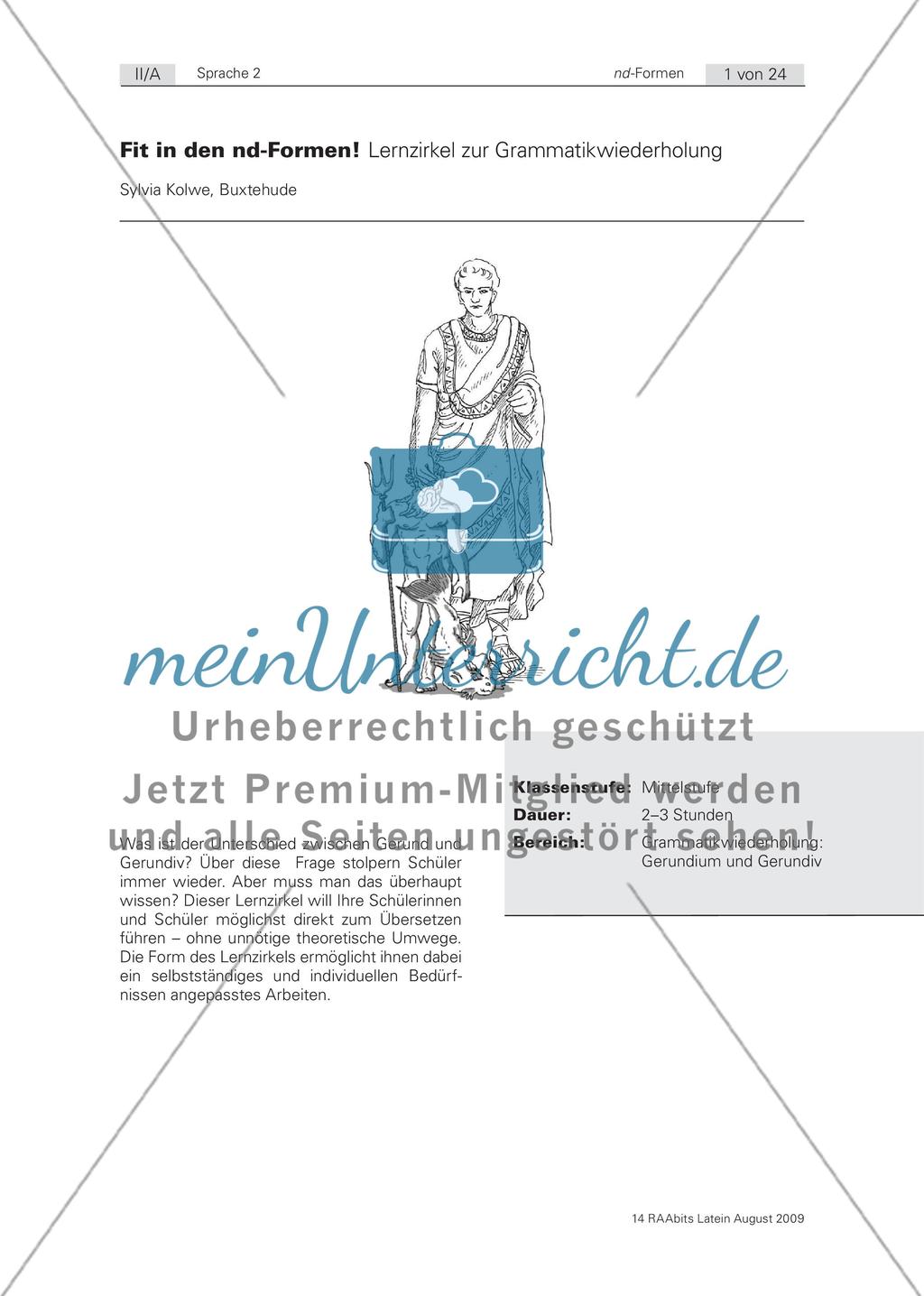 Fit in den nd-Formen! Lernzirkel zur Grammatikwiederholung Preview 1