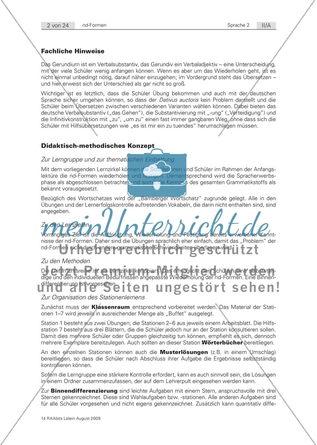 Fit in den nd-Formen! Lernzirkel zur Grammatikwiederholung Preview 2