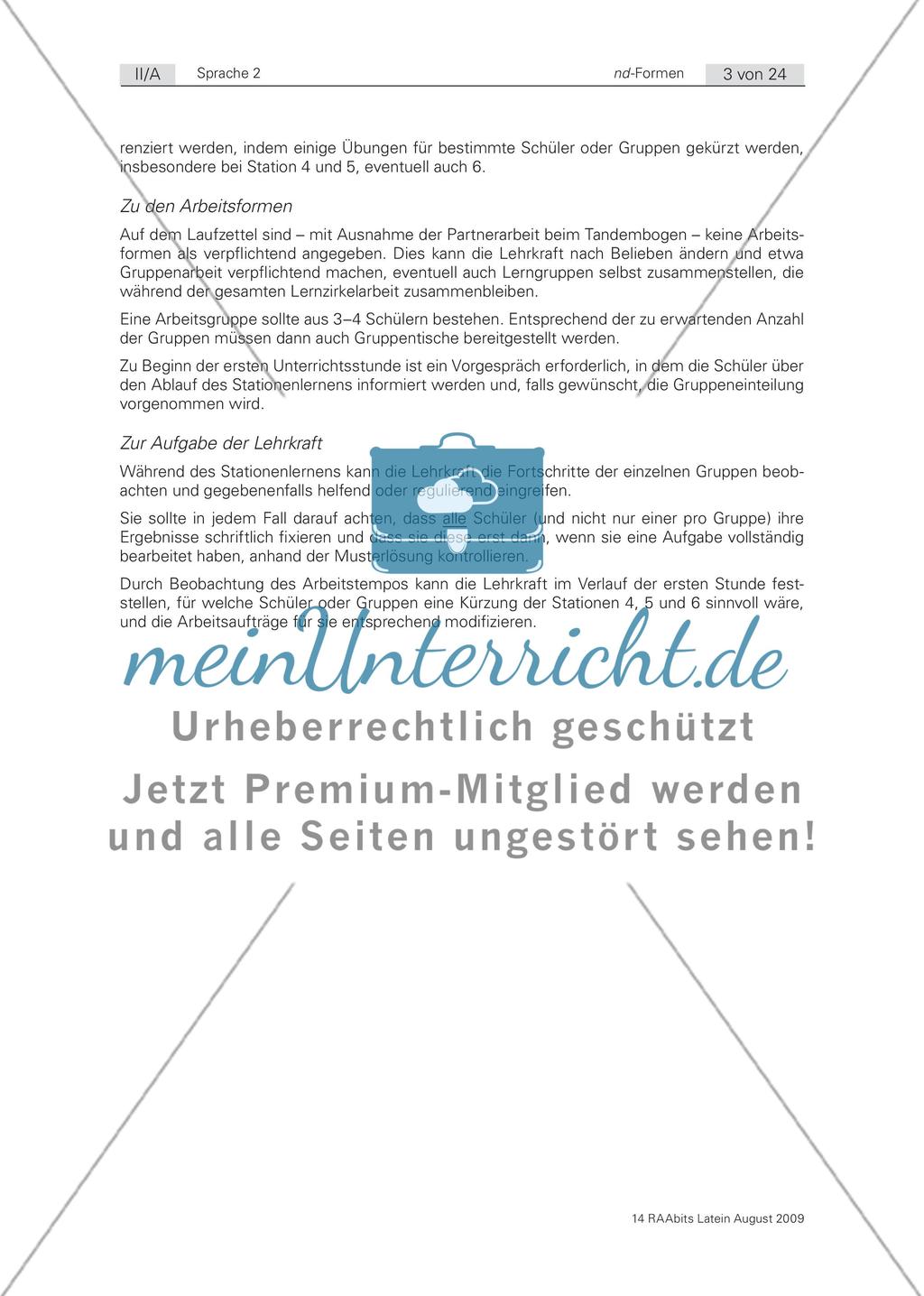 Fit in den nd-Formen! Lernzirkel zur Grammatikwiederholung Preview 3
