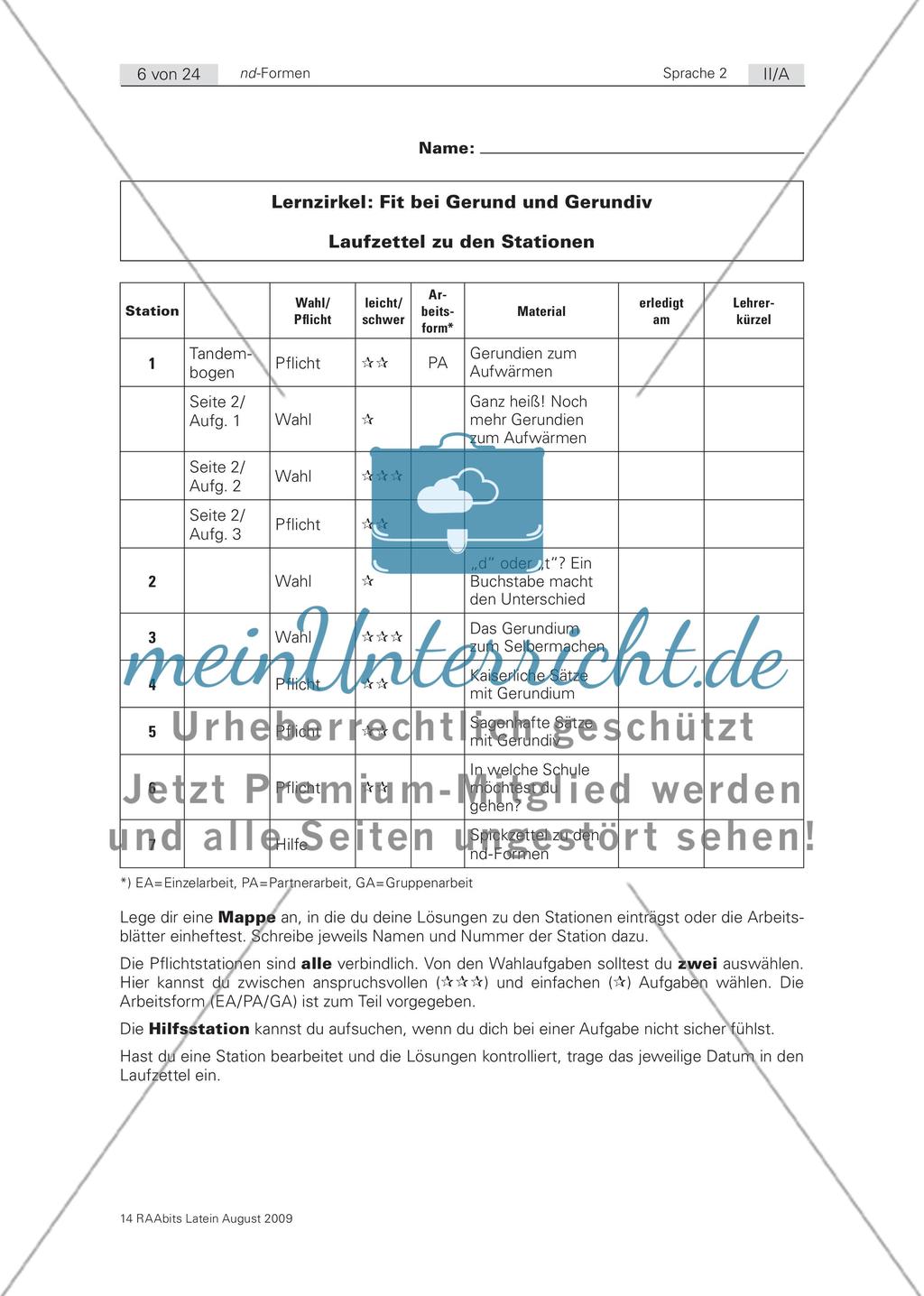 Fit in den nd-Formen! Lernzirkel zur Grammatikwiederholung Preview 6