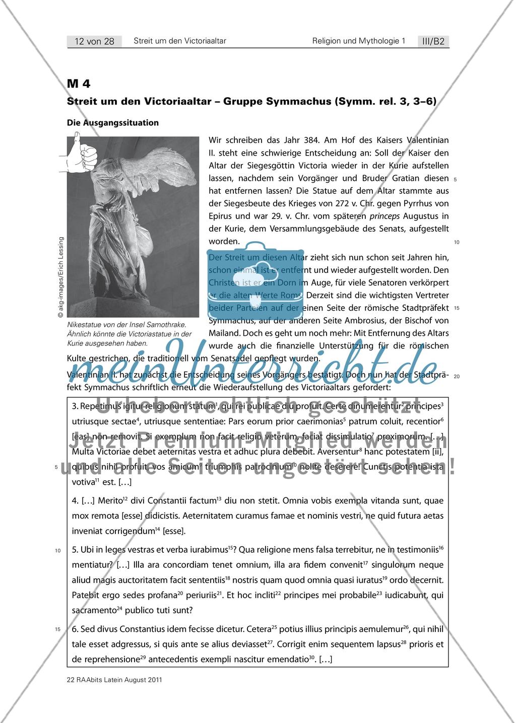Gruppenarbeit: Die Protagonisten im Streit um den Victoriaaltar Preview 1