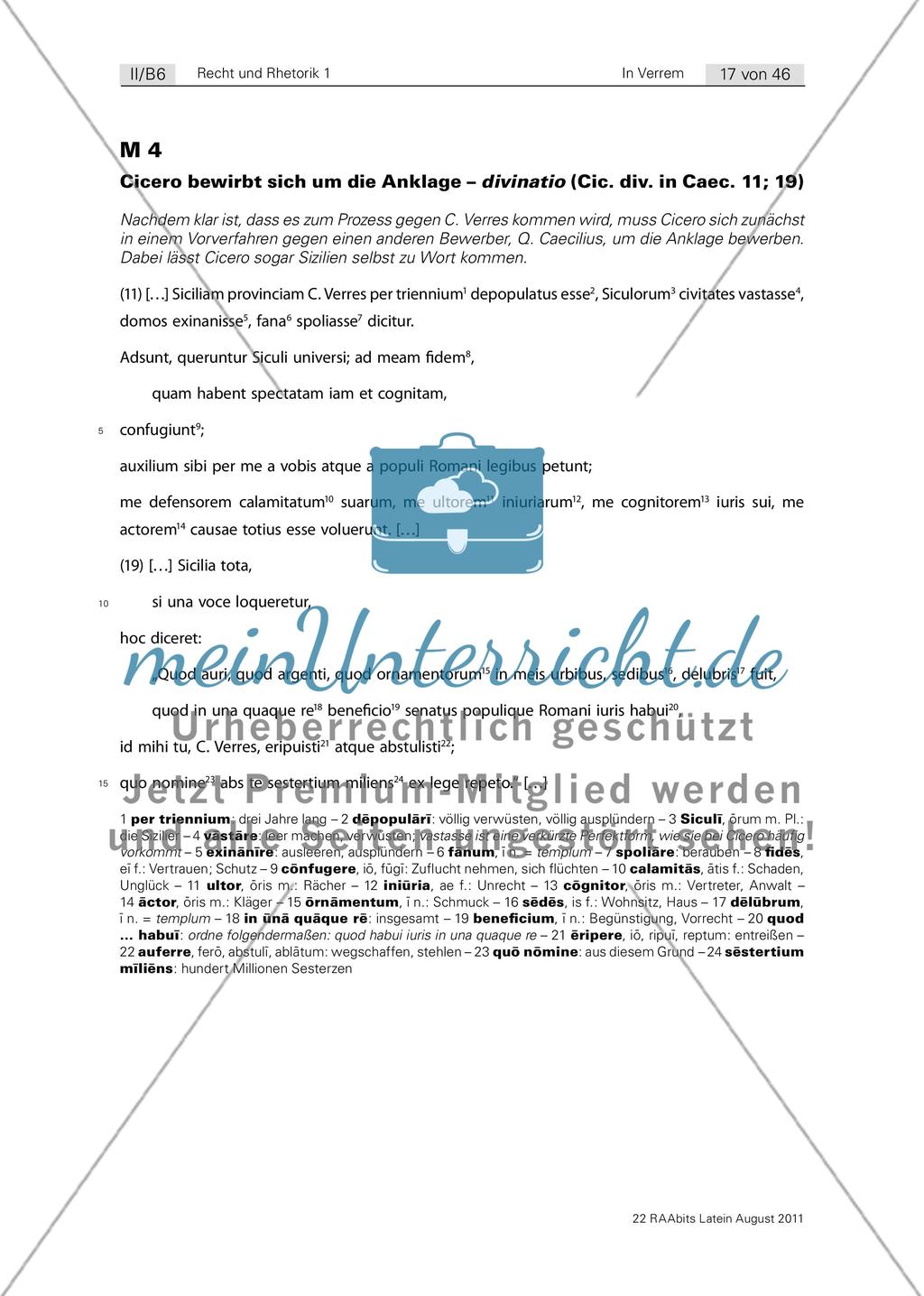 divinatio – Bewerbung um die Hauptanklage / Strategien von Verteidigung und Anklage Preview 3