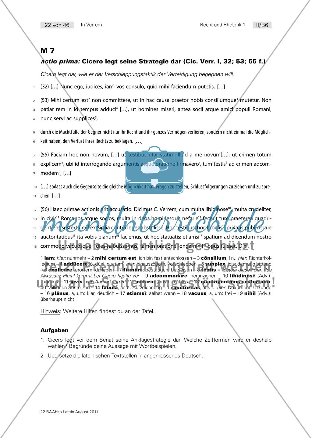 divinatio – Bewerbung um die Hauptanklage / Strategien von Verteidigung und Anklage Preview 8