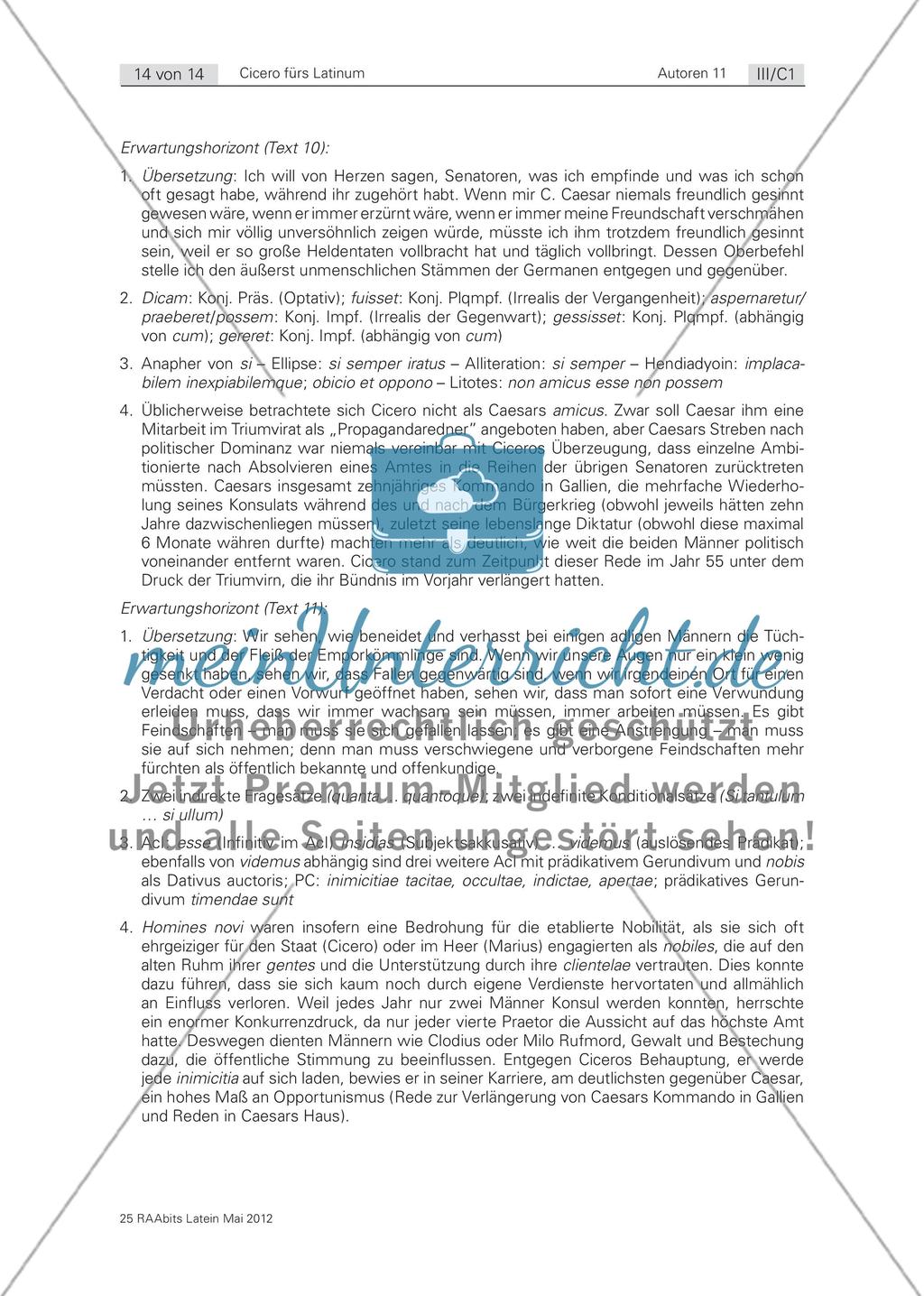 Fit für Cicero! Texte fürs Latinum mit Cicero als zentralem Autor Preview 14