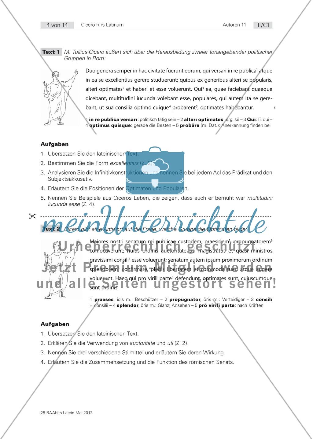 Fit für Cicero! Texte fürs Latinum mit Cicero als zentralem Autor Preview 4