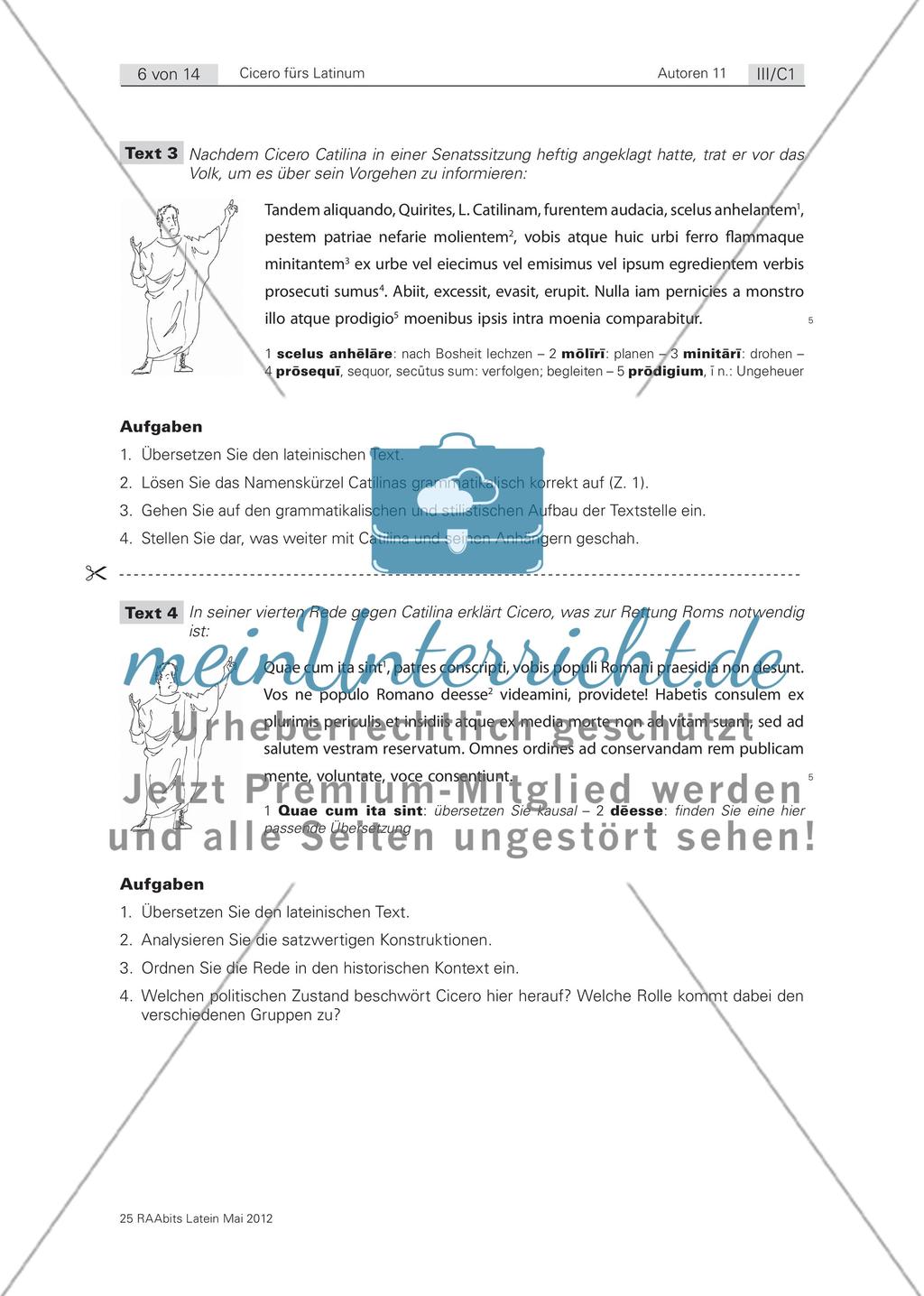 Fit für Cicero! Texte fürs Latinum mit Cicero als zentralem Autor Preview 6