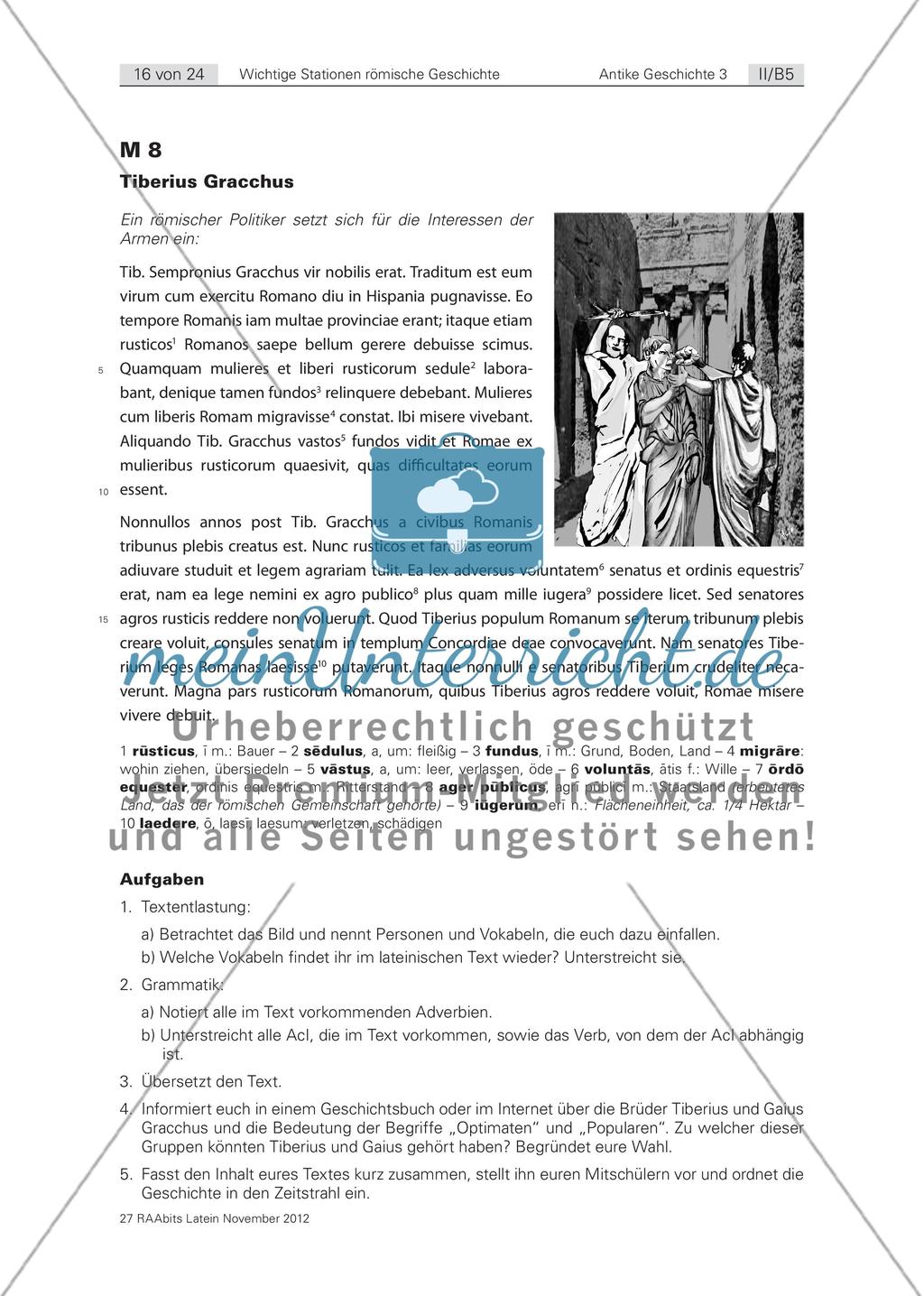 Wichtige Stationen der römischen Geschichte – Textarbeit Preview 11
