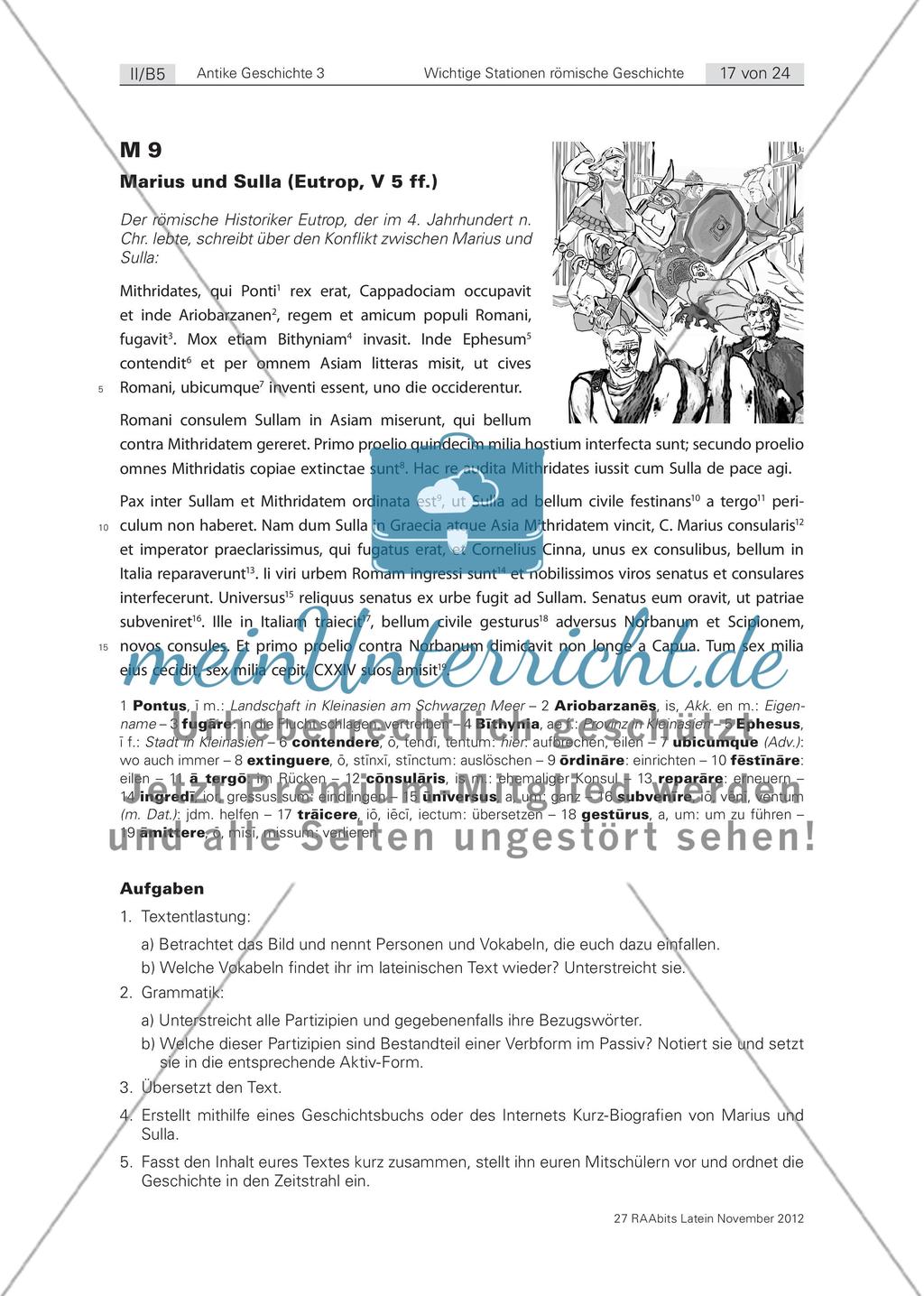 Wichtige Stationen der römischen Geschichte – Textarbeit Preview 12