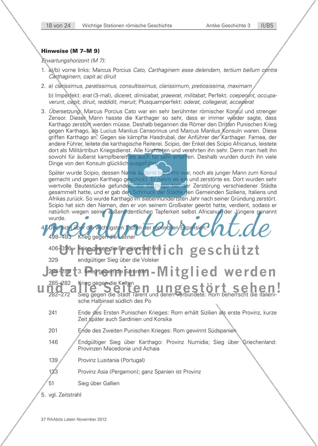 Wichtige Stationen der römischen Geschichte – Textarbeit Preview 13