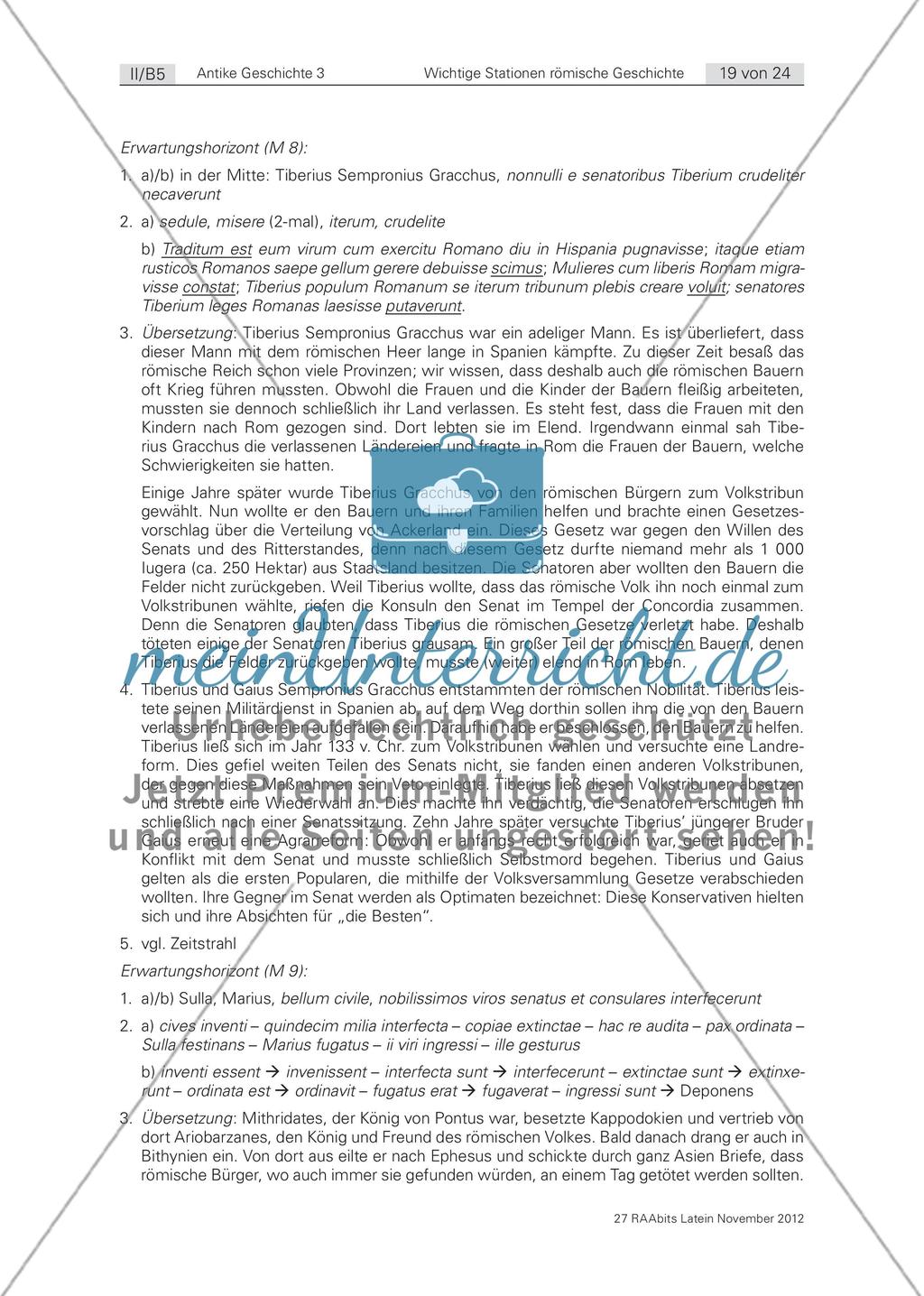 Wichtige Stationen der römischen Geschichte – Textarbeit Preview 14
