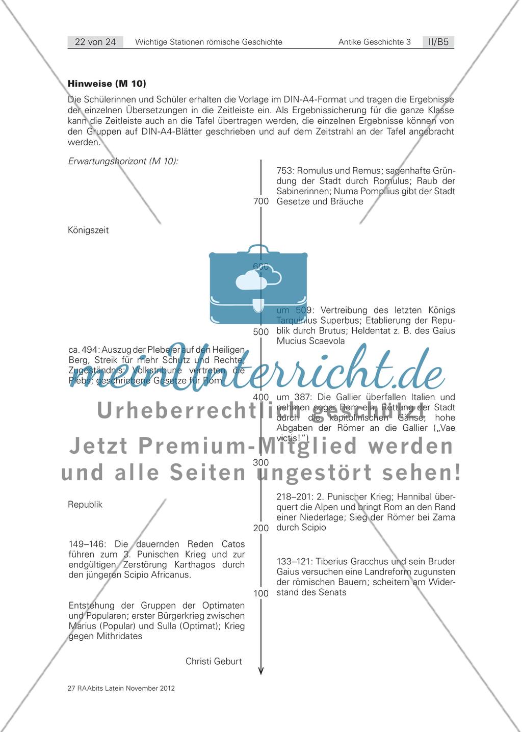 Wichtige Stationen der römischen Geschichte – Textarbeit Preview 17