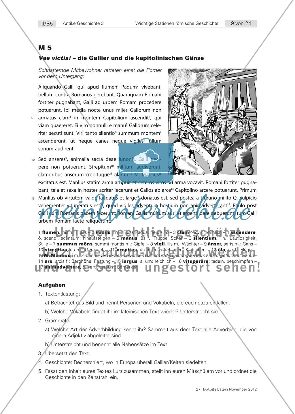 Wichtige Stationen der römischen Geschichte – Textarbeit Preview 4