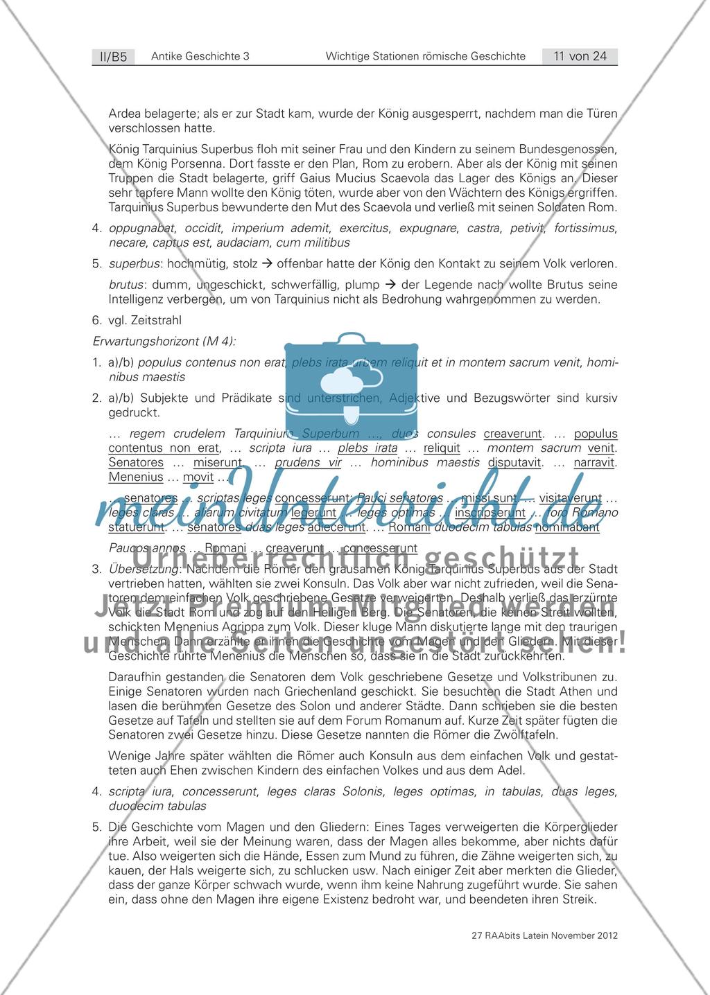 Wichtige Stationen der römischen Geschichte – Textarbeit Preview 6