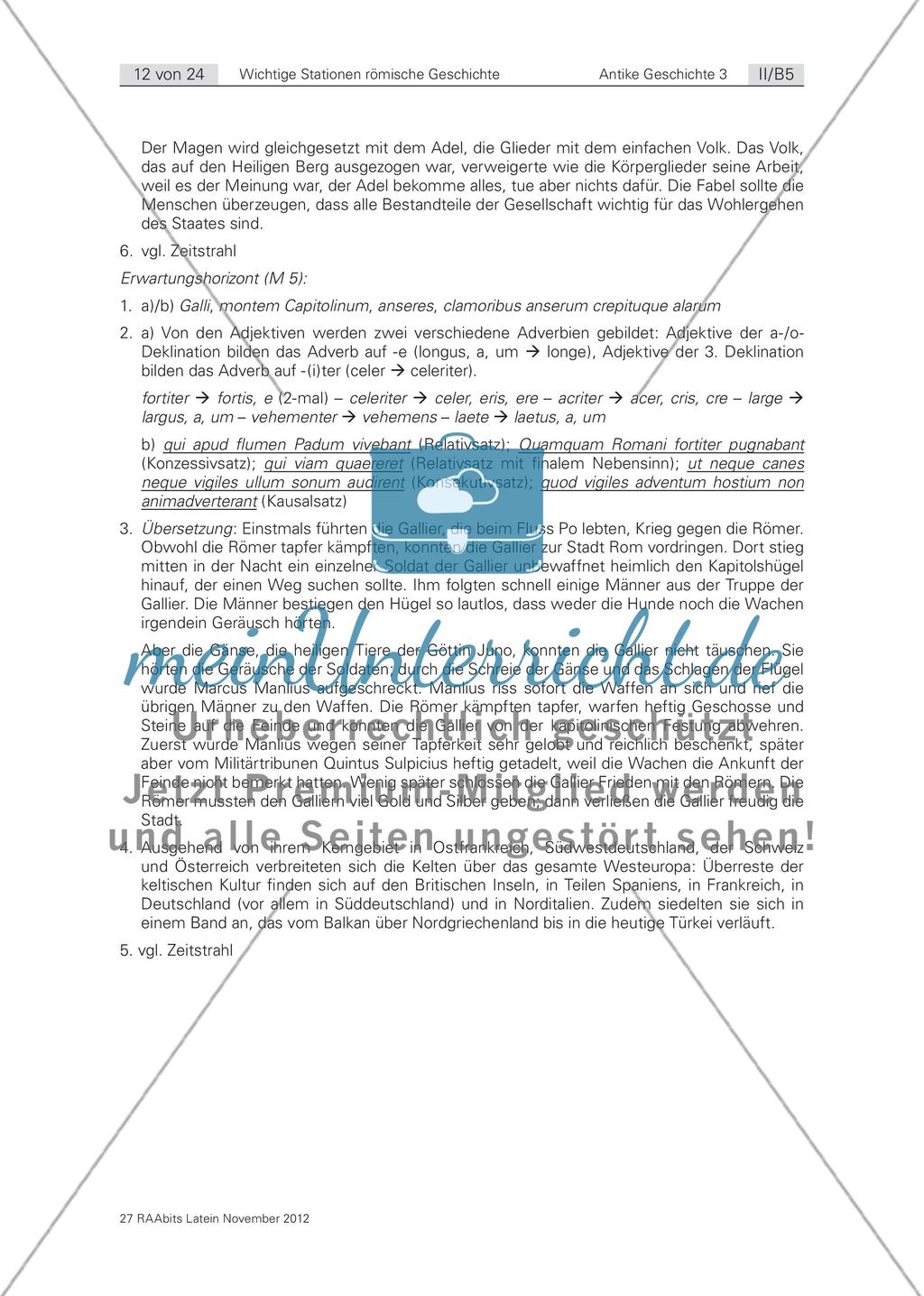 Wichtige Stationen der römischen Geschichte – Textarbeit Preview 7