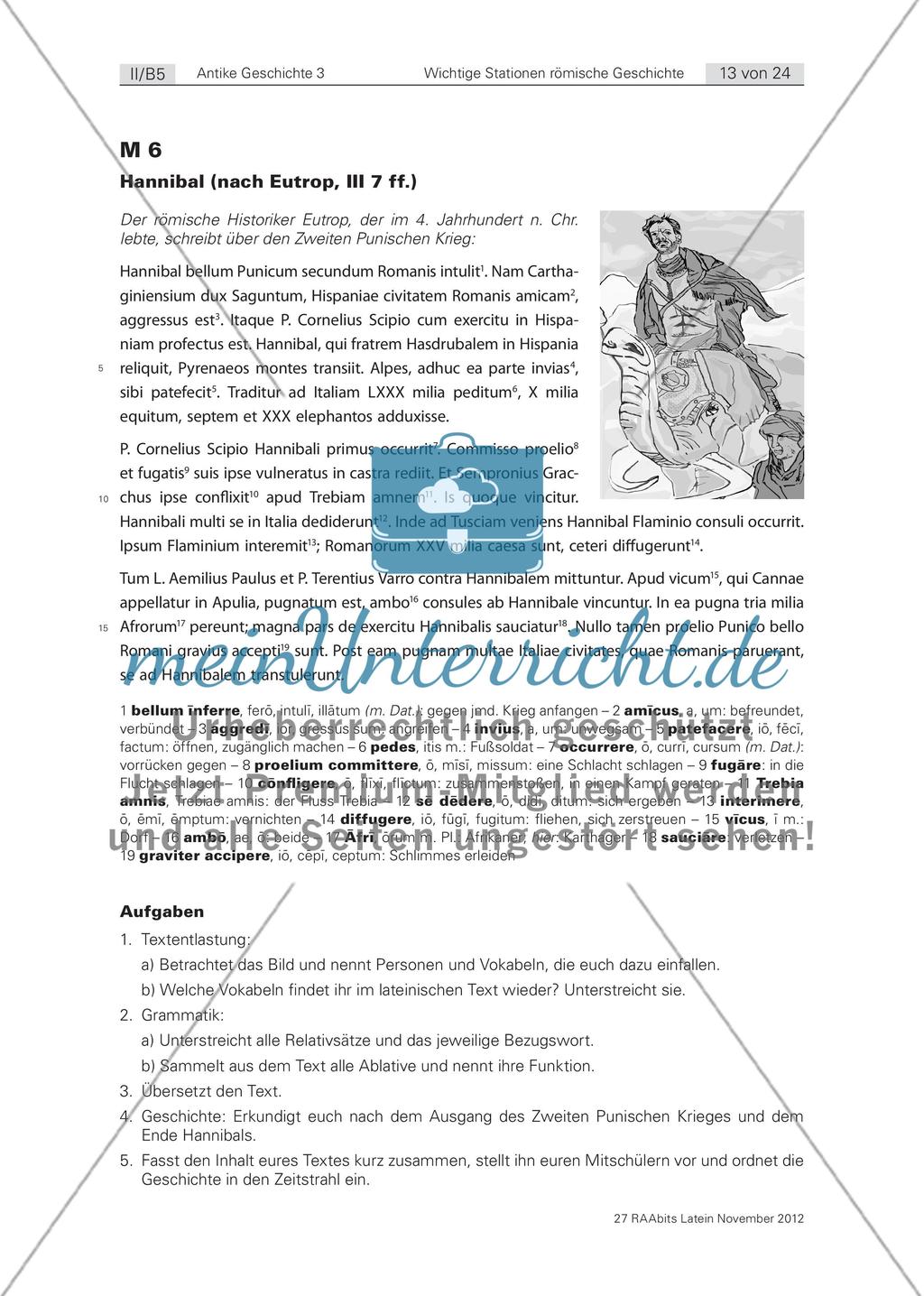 Wichtige Stationen der römischen Geschichte – Textarbeit Preview 8