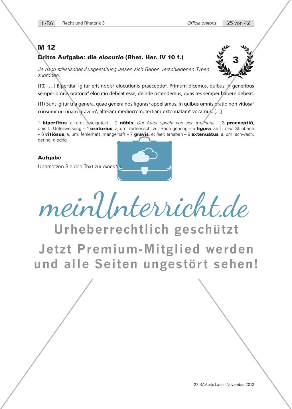 Zweite Aufgabe: die dispositio / Dritte Aufgabe: die elocutio Preview 3