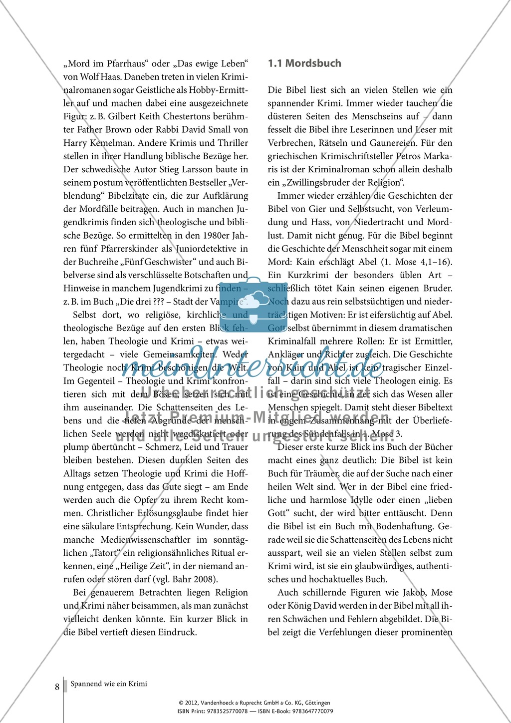 Die Bibel als Krimi lesen: Einführung für Lehrkräfte Preview 2