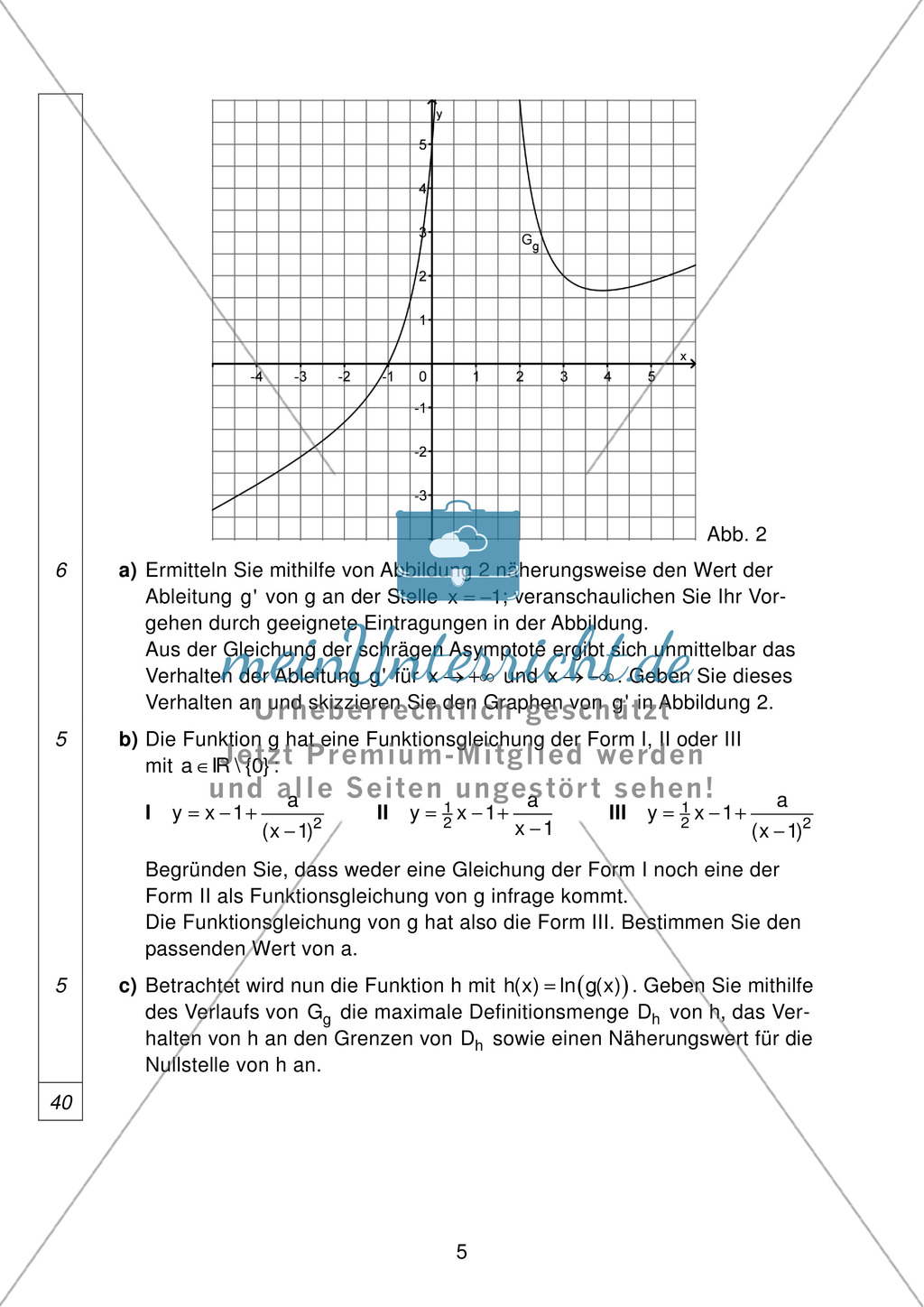 Abituraufgaben Bayern 2011 für Mathematik: Aufgaben zu Analysis, Stochastik und Geometrie Preview 4