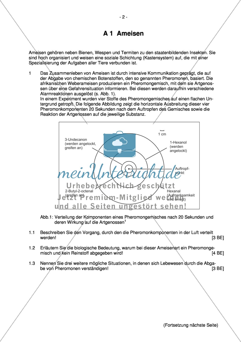 Abituraufgaben Bayern 2011 zu Verhalten,Neurobiologie, Physiologie und Genetik Preview 1