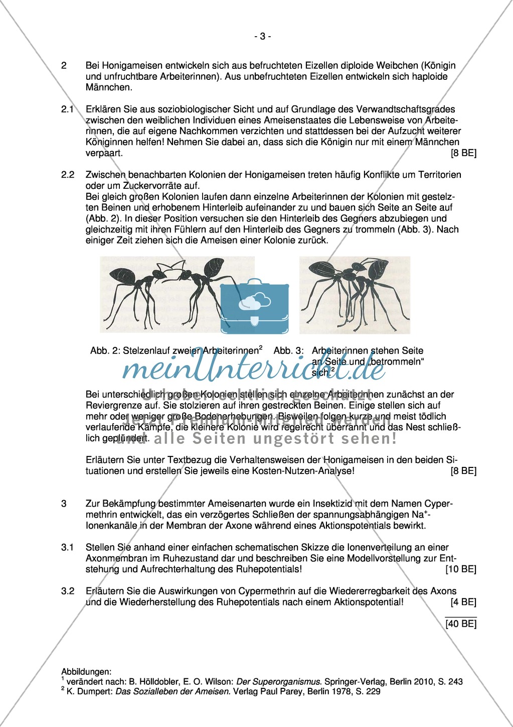 Abituraufgaben Bayern 2011 zu Verhalten,Neurobiologie, Physiologie und Genetik Preview 2