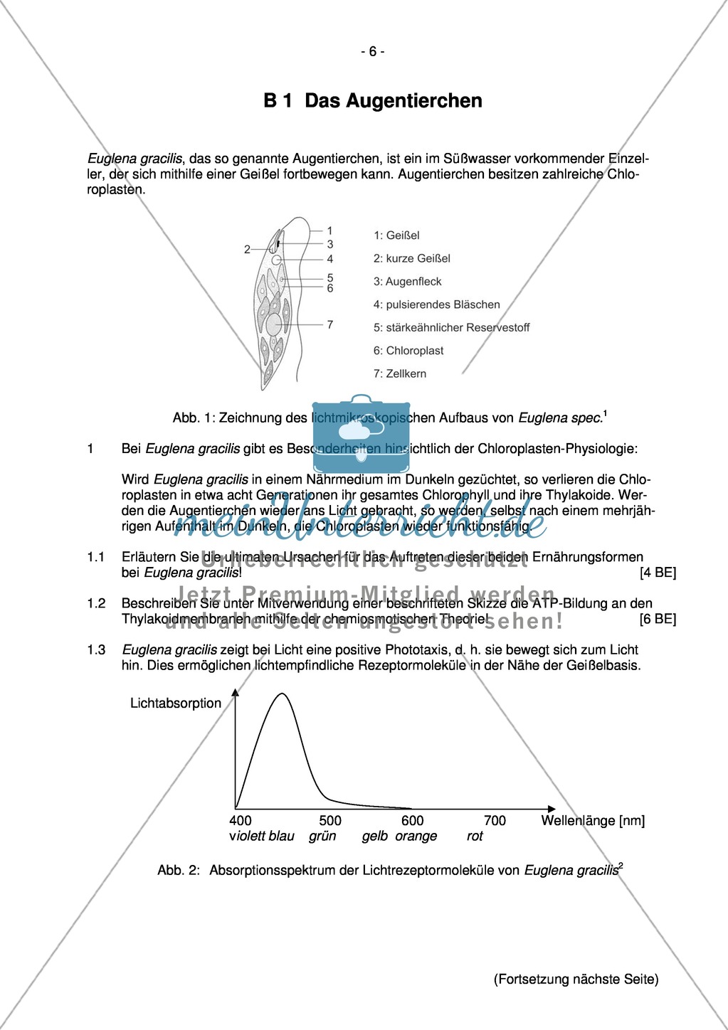Abituraufgaben Bayern 2011 zu Verhalten,Neurobiologie, Physiologie und Genetik Preview 5