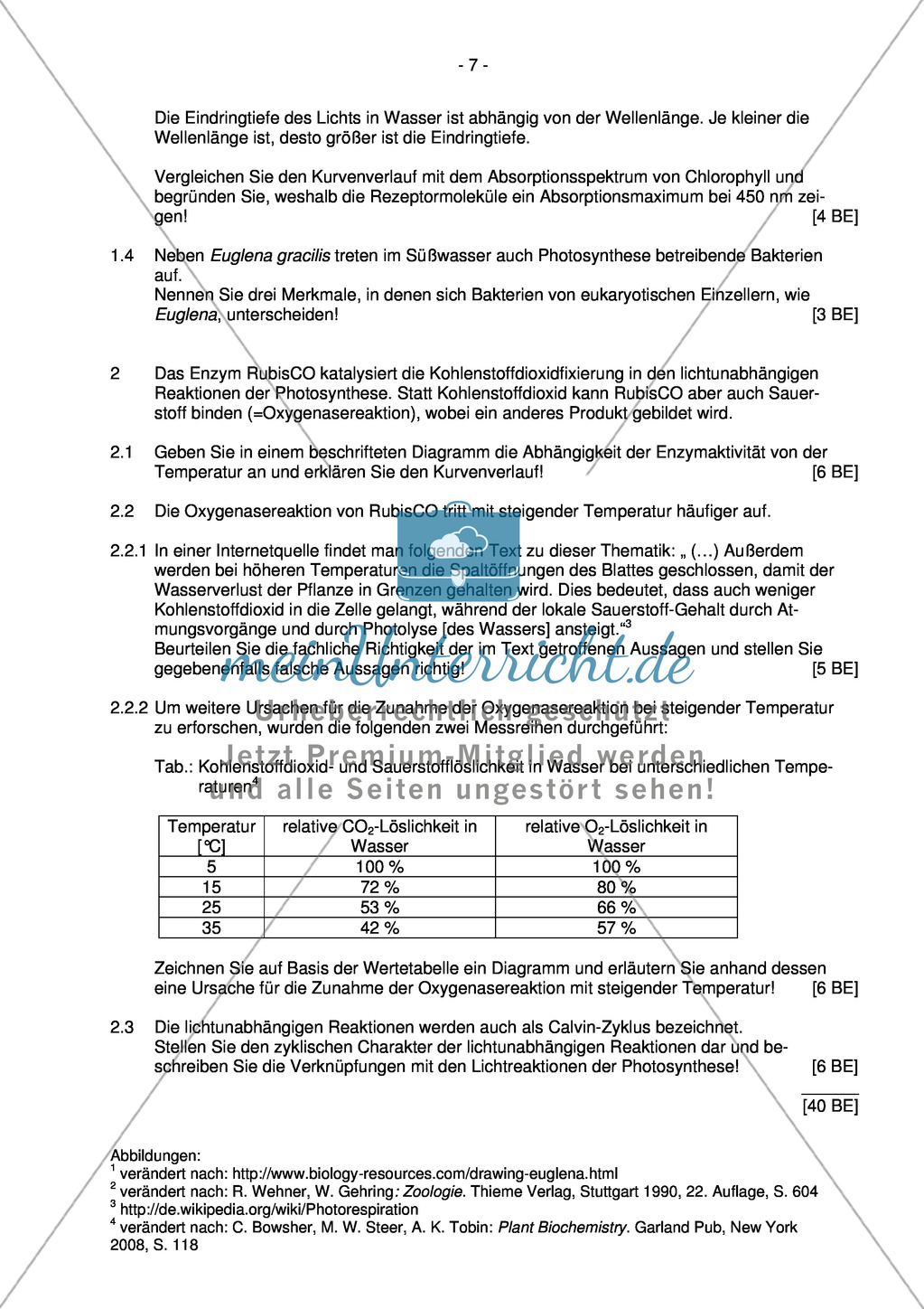 Abituraufgaben Bayern 2011 zu Verhalten,Neurobiologie, Physiologie und Genetik Preview 6