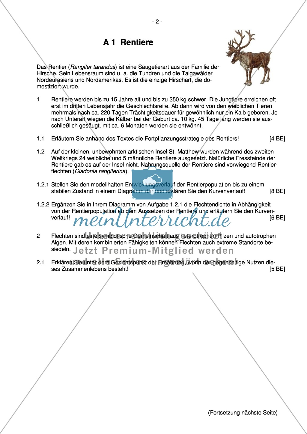 Abituraufgaben Bayern 2012: Aufgaben zu Ökologie, Genetik, Verhalten und Evolution. Mit Arbeitsmaterial. Preview 1
