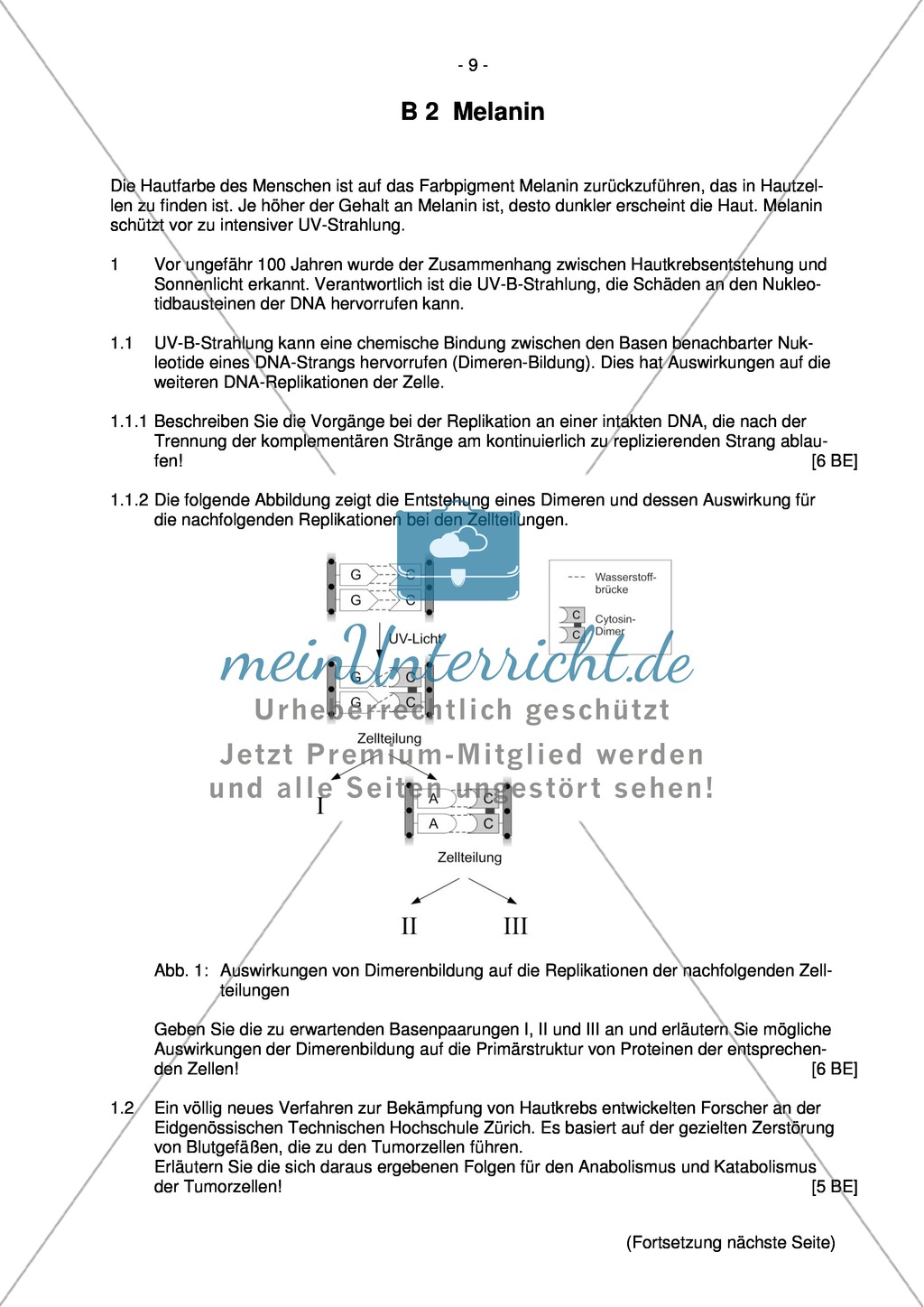 Abituraufgaben Bayern 2012: Aufgaben zu Ökologie, Genetik, Verhalten und Evolution. Mit Arbeitsmaterial. Preview 8