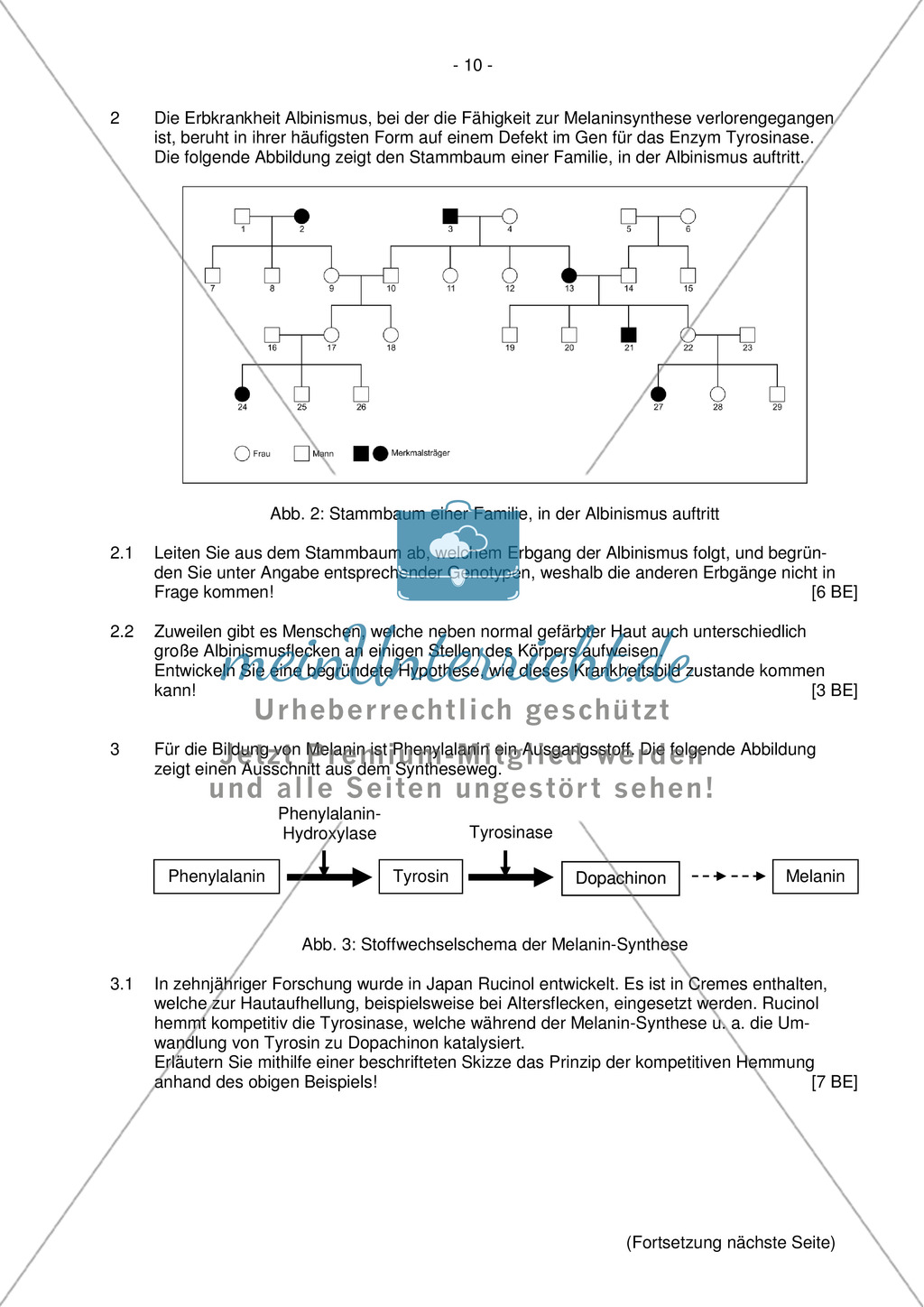 Abituraufgaben Bayern 2012: Aufgaben zu Ökologie, Genetik, Verhalten und Evolution. Mit Arbeitsmaterial. Preview 9