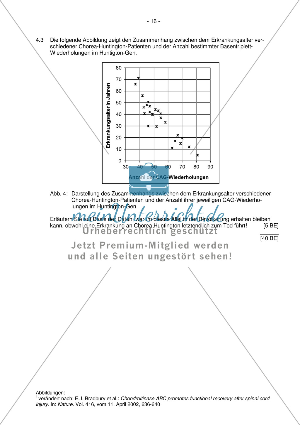Abituraufgaben Bayern 2013 zu Neurobiologie,Verhalten,Genetik,Physiologie Preview 15